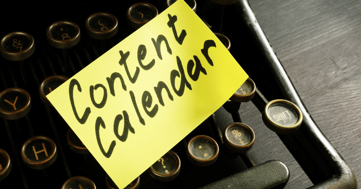 content calendar