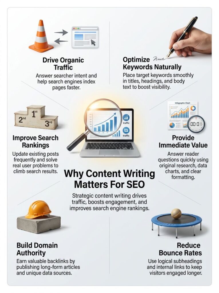 content writing for SEO infographic