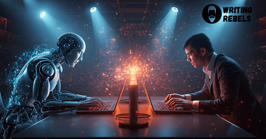 robot versus human writer